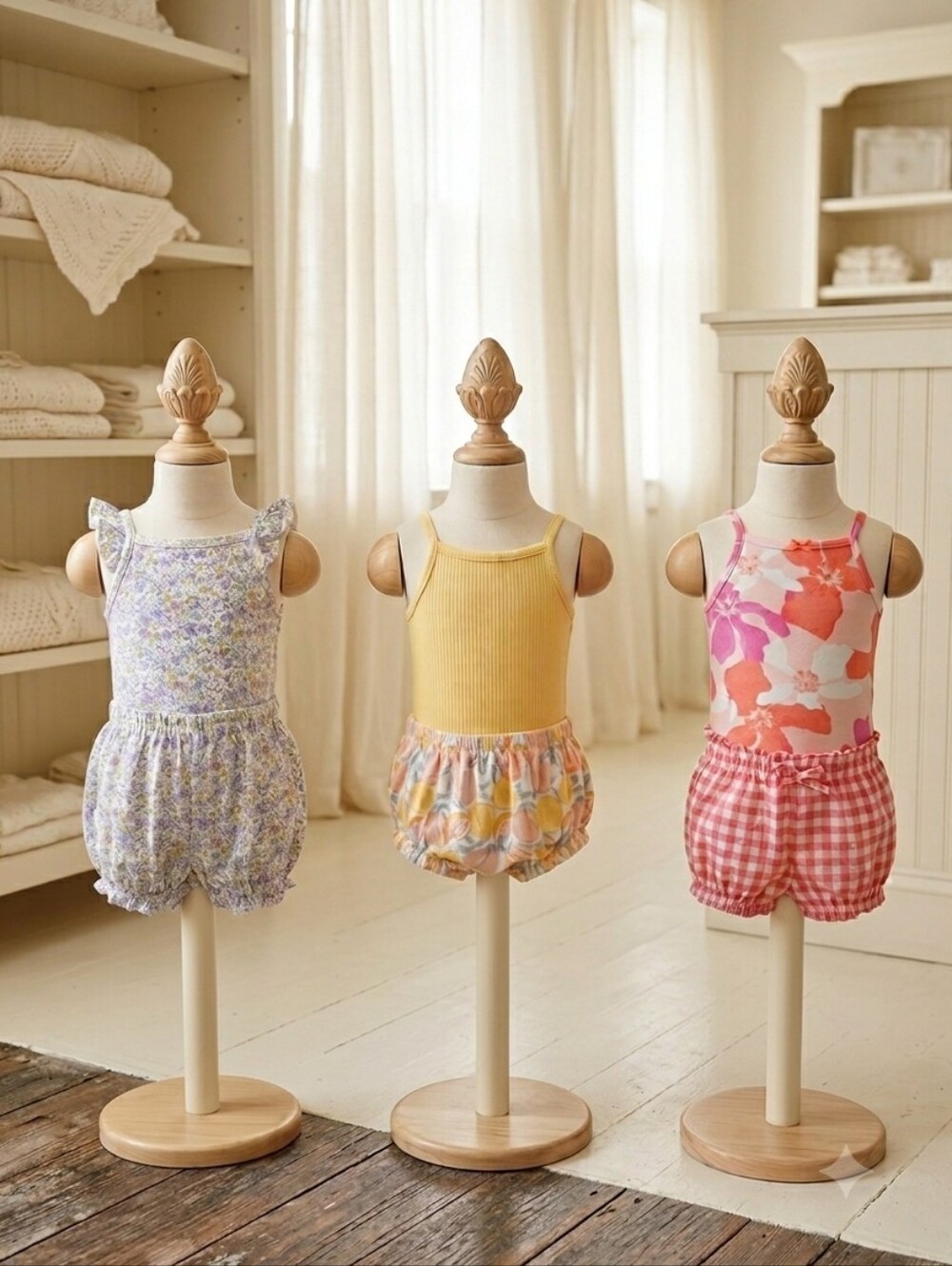 Carter’s 3pc Baby Girl Romper & Bloomer Bundle – Floral + Fruit Mix 24M